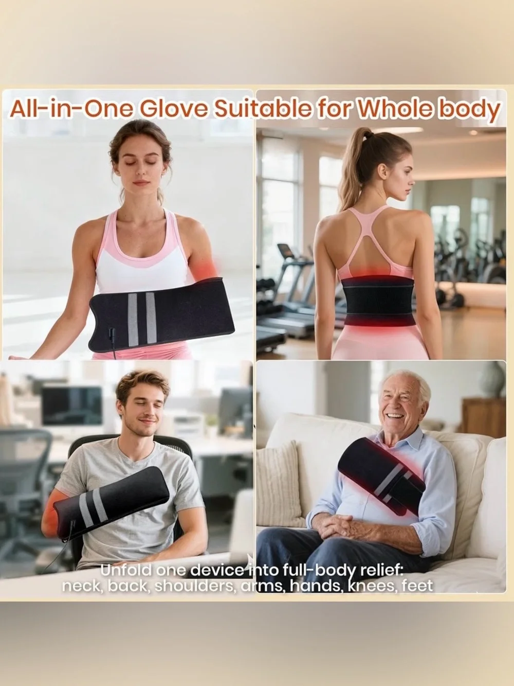 Red Light Therapy Glove for Hand & Wrist 150 LEDs Infrared Light Therapy for Fin